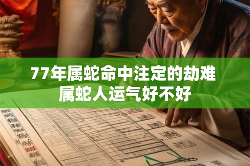 77年属蛇命中注定的劫难 属蛇人运气好不好