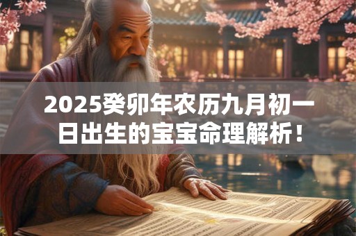 2025癸卯年农历九月初一日出生的宝宝命理解析！