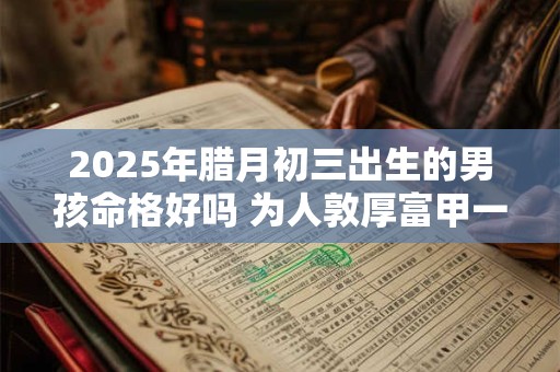 2025年腊月初三出生的男孩命格好吗 为人敦厚富甲一方