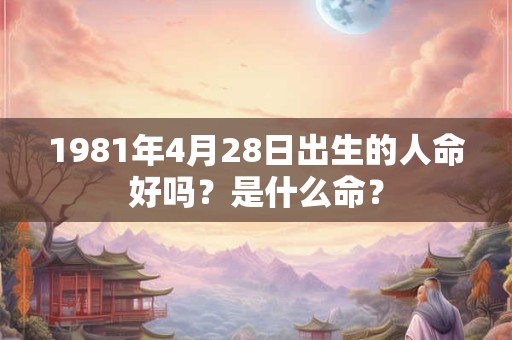 1981年4月28日出生的人命好吗？是什么命？