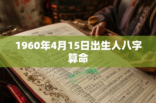 1960年4月15日出生人八字算命