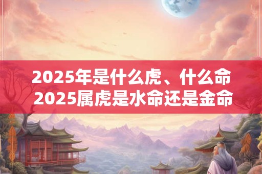 2025年是什么虎、什么命 2025属虎是水命还是金命