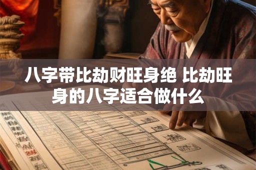 八字带比劫财旺身绝 比劫旺身的八字适合做什么