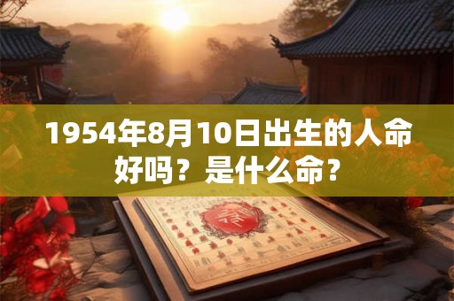 1954年8月10日出生的人命好吗？是什么命？