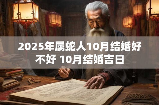 2025年属蛇人10月结婚好不好 10月结婚吉日
