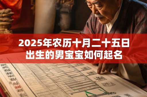 2025年农历十月二十五日出生的男宝宝如何起名