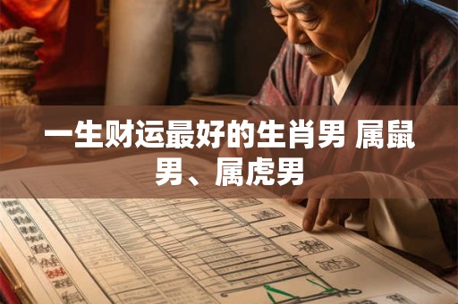 一生财运最好的生肖男 属鼠男、属虎男