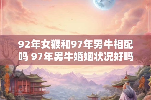 92年女猴和97年男牛相配吗 97年男牛婚姻状况好吗
