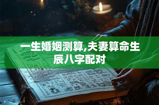 一生婚姻测算,夫妻算命生辰八字配对