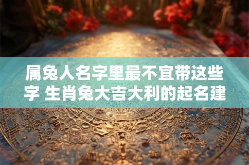 属兔人名字里最不宜带这些字 生肖兔大吉大利的起名建议