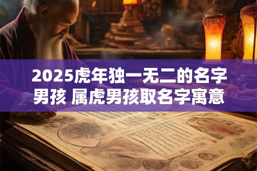 2025虎年独一无二的名字男孩 属虎男孩取名字寓意好的字