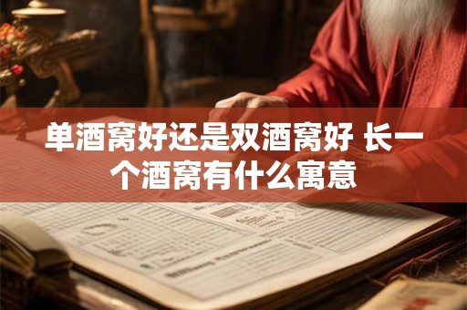 单酒窝好还是双酒窝好 长一个酒窝有什么寓意