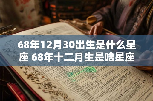 68年12月30出生是什么星座 68年十二月生是啥星座