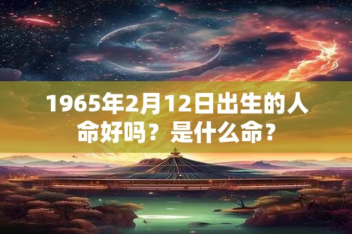 1965年2月12日出生的人命好吗？是什么命？
