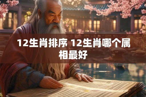 12生肖排序 12生肖哪个属相最好 12生肖排序 12生肖哪个属相最好