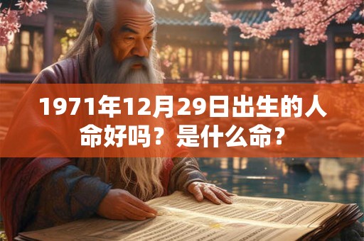 1971年12月29日出生的人命好吗？是什么命？