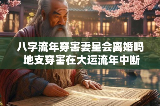 八字流年穿害妻星会离婚吗 地支穿害在大运流年中断法
