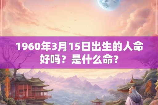 1960年3月15日出生的人命好吗？是什么命？