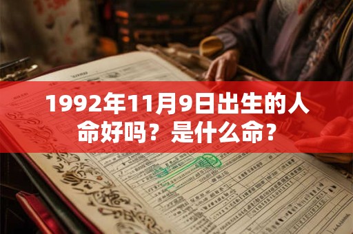 1992年11月9日出生的人命好吗？是什么命？