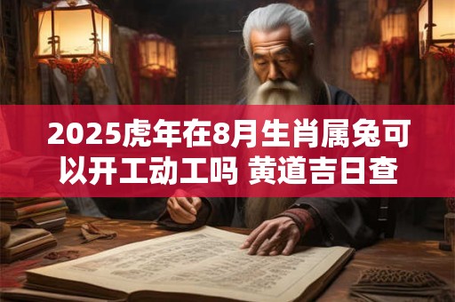2025虎年在8月生肖属兔可以开工动工吗 黄道吉日查询