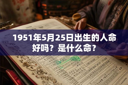 1951年5月25日出生的人命好吗？是什么命？