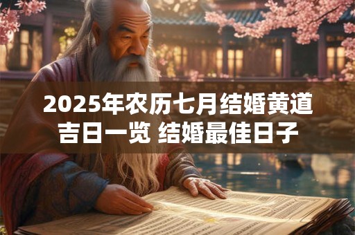 2025年农历七月结婚黄道吉日一览 结婚最佳日子 2025年农历七月结婚黄道吉日一览 结婚最佳日子