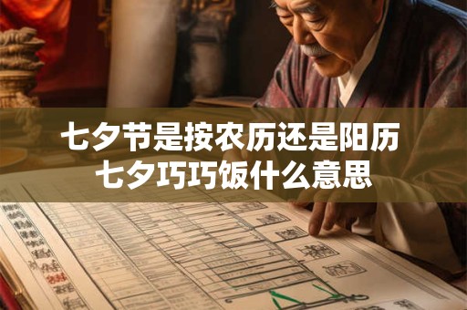 七夕节是按农历还是阳历 七夕巧巧饭什么意思