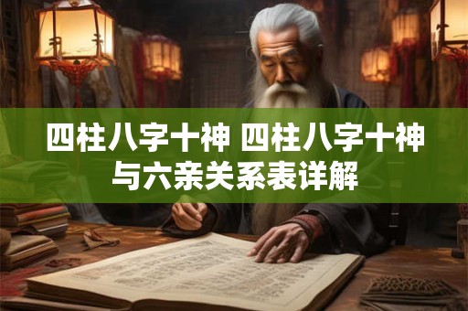 四柱八字十神 四柱八字十神与六亲关系表详解