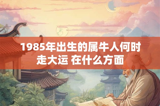 1985年出生的属牛人何时走大运 在什么方面