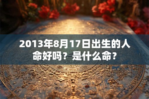 2013年8月17日出生的人命好吗？是什么命？