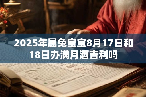 2025年属兔宝宝8月17日和18日办满月酒吉利吗