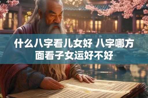 什么八字看儿女好 八字哪方面看子女运好不好
