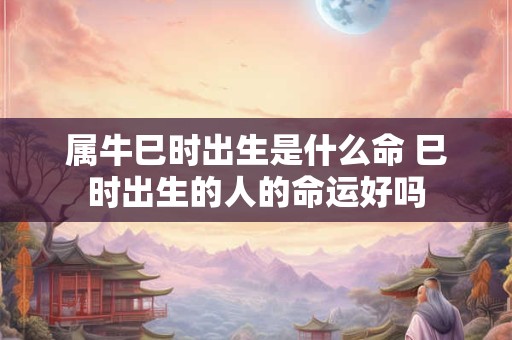 属牛巳时出生是什么命 巳时出生的人的命运好吗