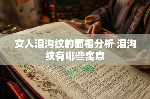 女人泪沟纹的面相分析 泪沟纹有哪些寓意