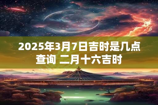 2025年3月7日吉时是几点查询 二月十六吉时 2025年3月7日吉时是几点查询 二月十六吉时