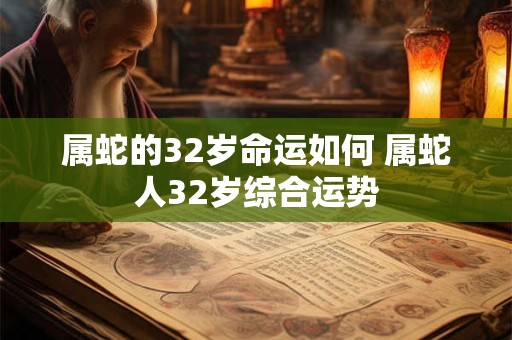 属蛇的32岁命运如何 属蛇人32岁综合运势