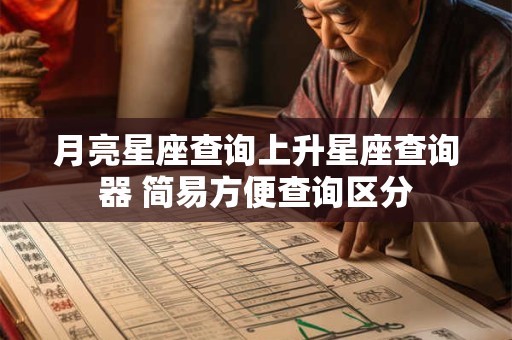 月亮星座查询上升星座查询器 简易方便查询区分