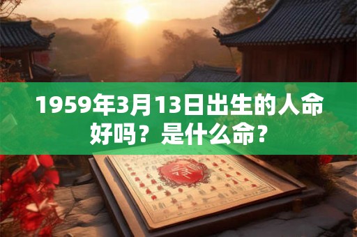 1959年3月13日出生的人命好吗？是什么命？