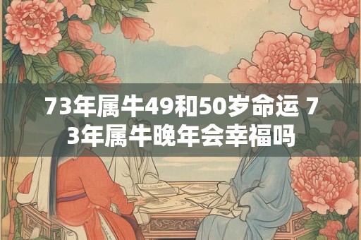 73年属牛49和50岁命运 73年属牛晚年会幸福吗