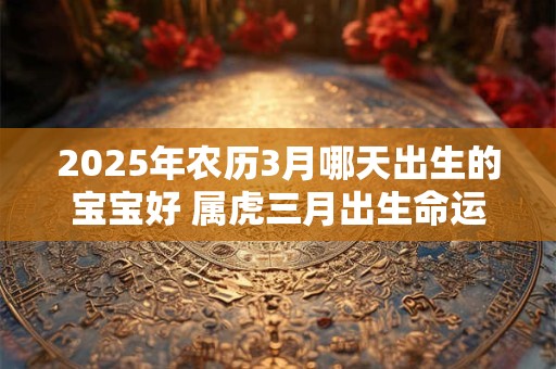 2025年农历3月哪天出生的宝宝好 属虎三月出生命运如何