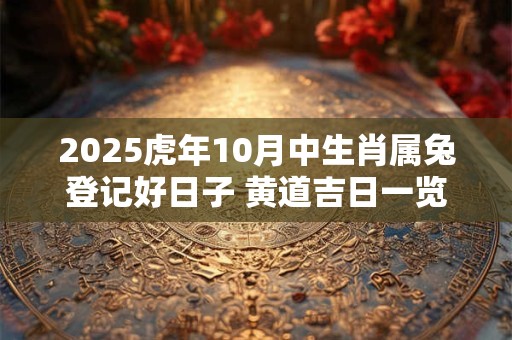 2025虎年10月中生肖属兔登记好日子 黄道吉日一览表
