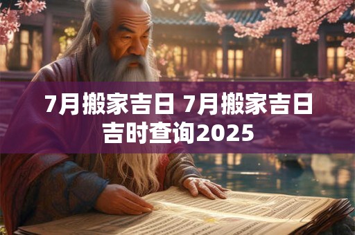7月搬家吉日 7月搬家吉日吉时查询2025