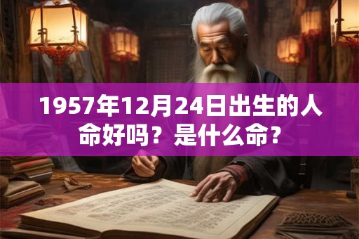 1957年12月24日出生的人命好吗？是什么命？