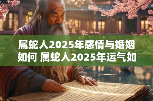 属蛇人2025年感情与婚姻如何 属蛇人2025年运气如何