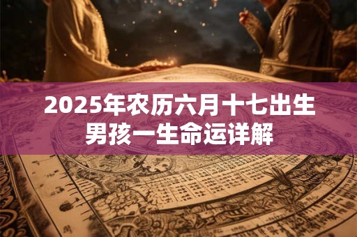 2025年农历六月十七出生男孩一生命运详解