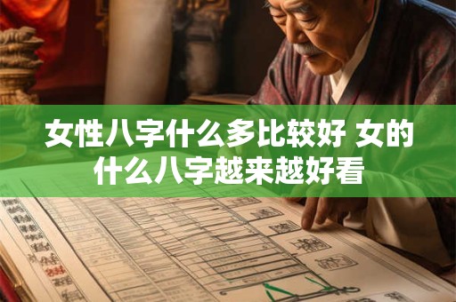女性八字什么多比较好 女的什么八字越来越好看