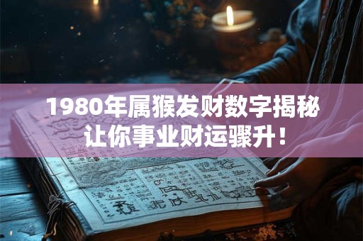 1980年属猴发财数字揭秘 让你事业财运骤升！