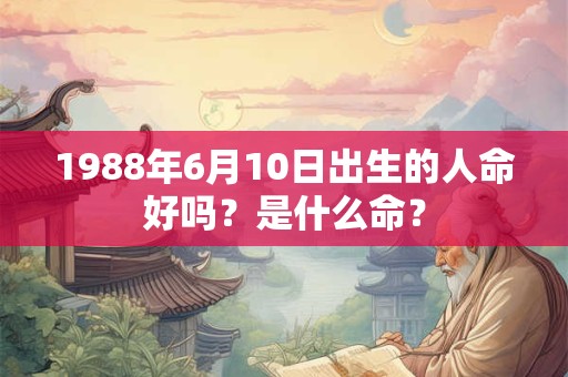 1988年6月10日出生的人命好吗？是什么命？
