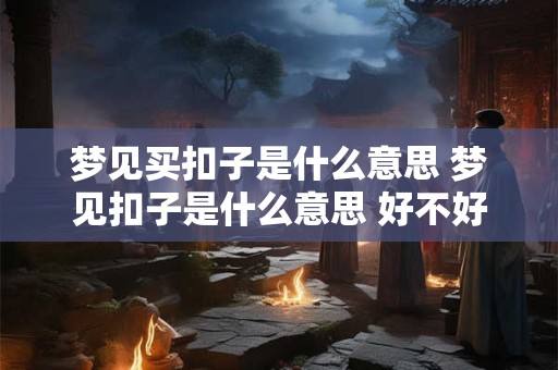 梦见买扣子是什么意思 梦见扣子是什么意思 好不好 代表什么