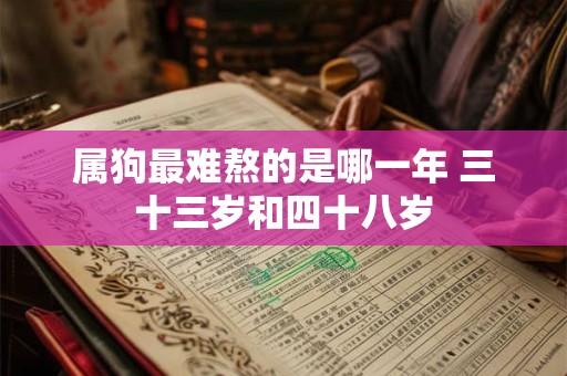 属狗最难熬的是哪一年 三十三岁和四十八岁